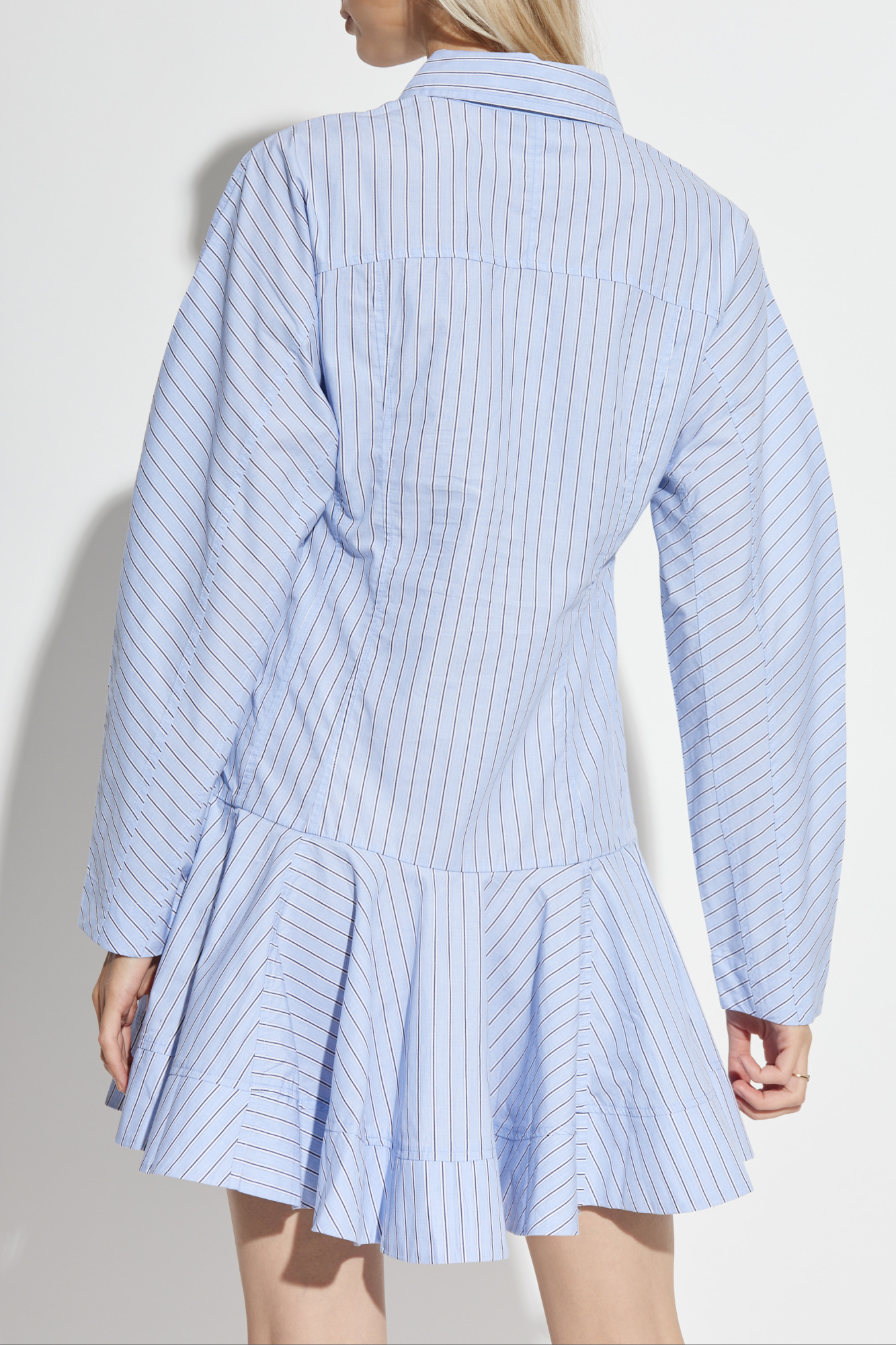 Blue Dress with stripe pattern Ganni - Vitkac Canada